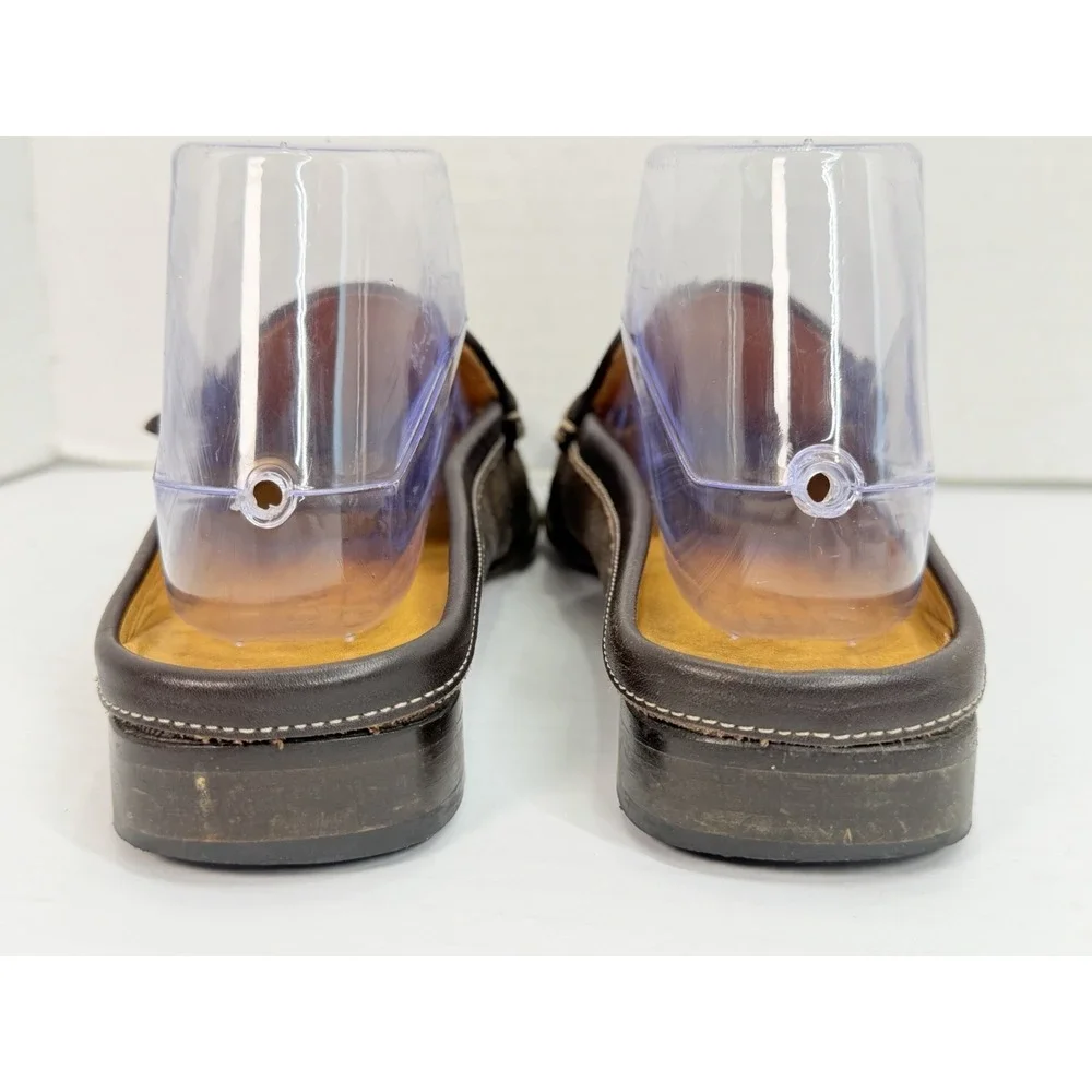 Coach Erika P328 Signature Canvas Mule Loafers Brown Women's 7.5B‎ Italy